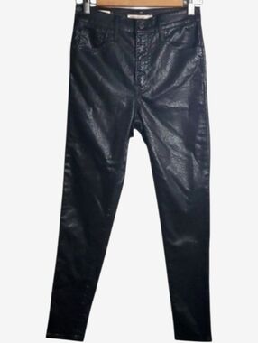 Levi’s pants women's size 2 sz 26 black leather look mile high super skinny